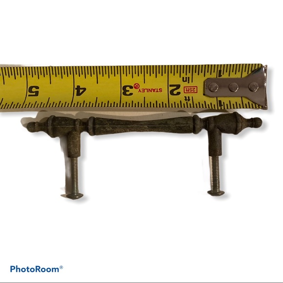 Lot (5) Vintage 5” Hardware Pulls Handles Dresser Drawers Cast Iron Pati… - Picture 3 of 6